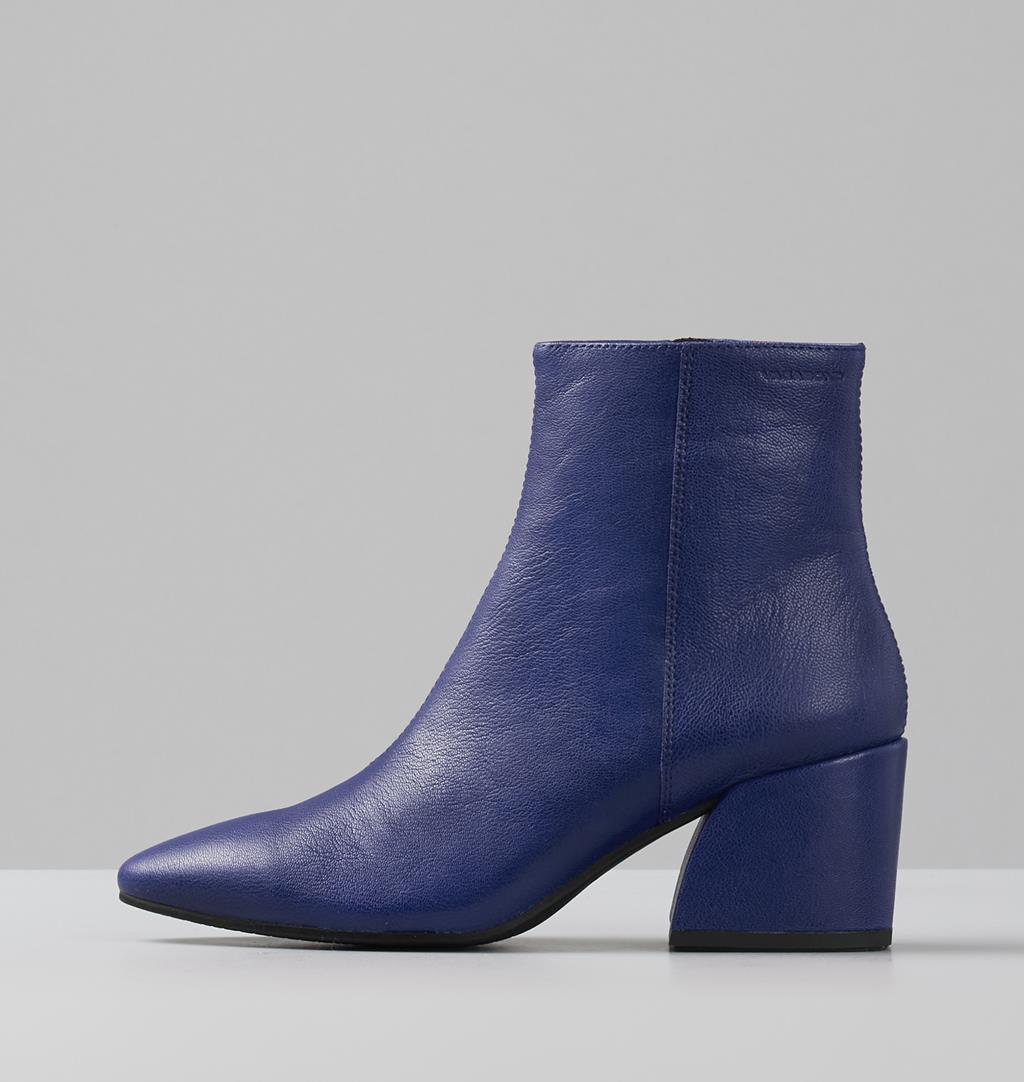 Details About Vagabond Olivia Women Leather Super Pointed Ankle Boots In Blue Size Uk 3 8