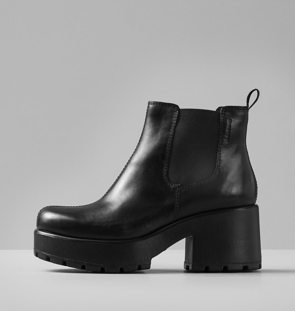 Dioon Leather Boots - Black - Vagabond
