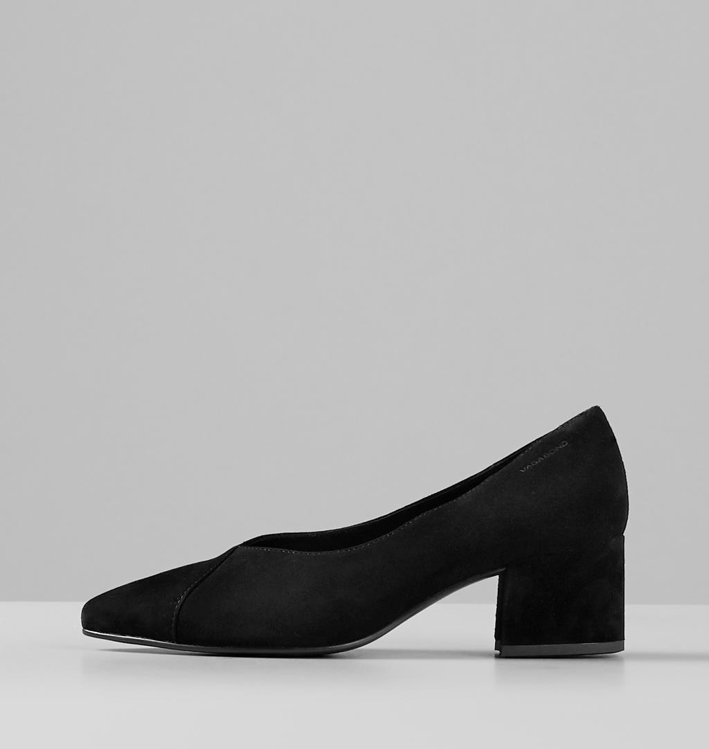 suede black heels
