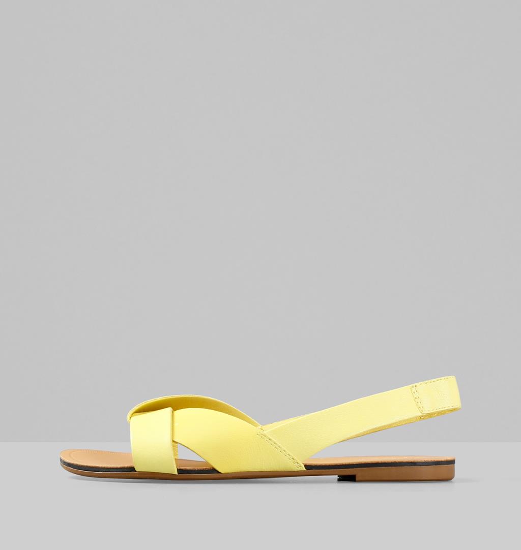 Tia Leather Sandals - Yellow - Vagabond