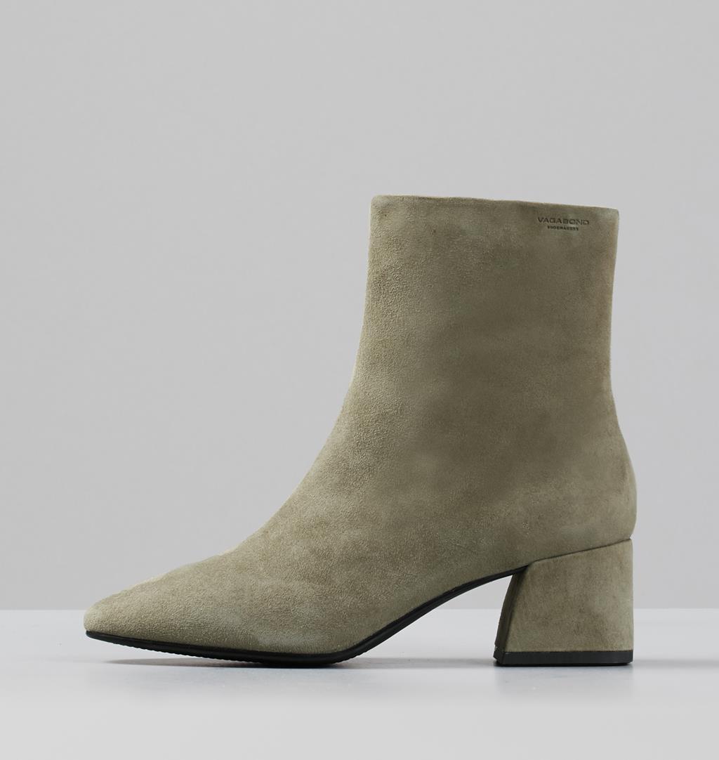 long green suede boots