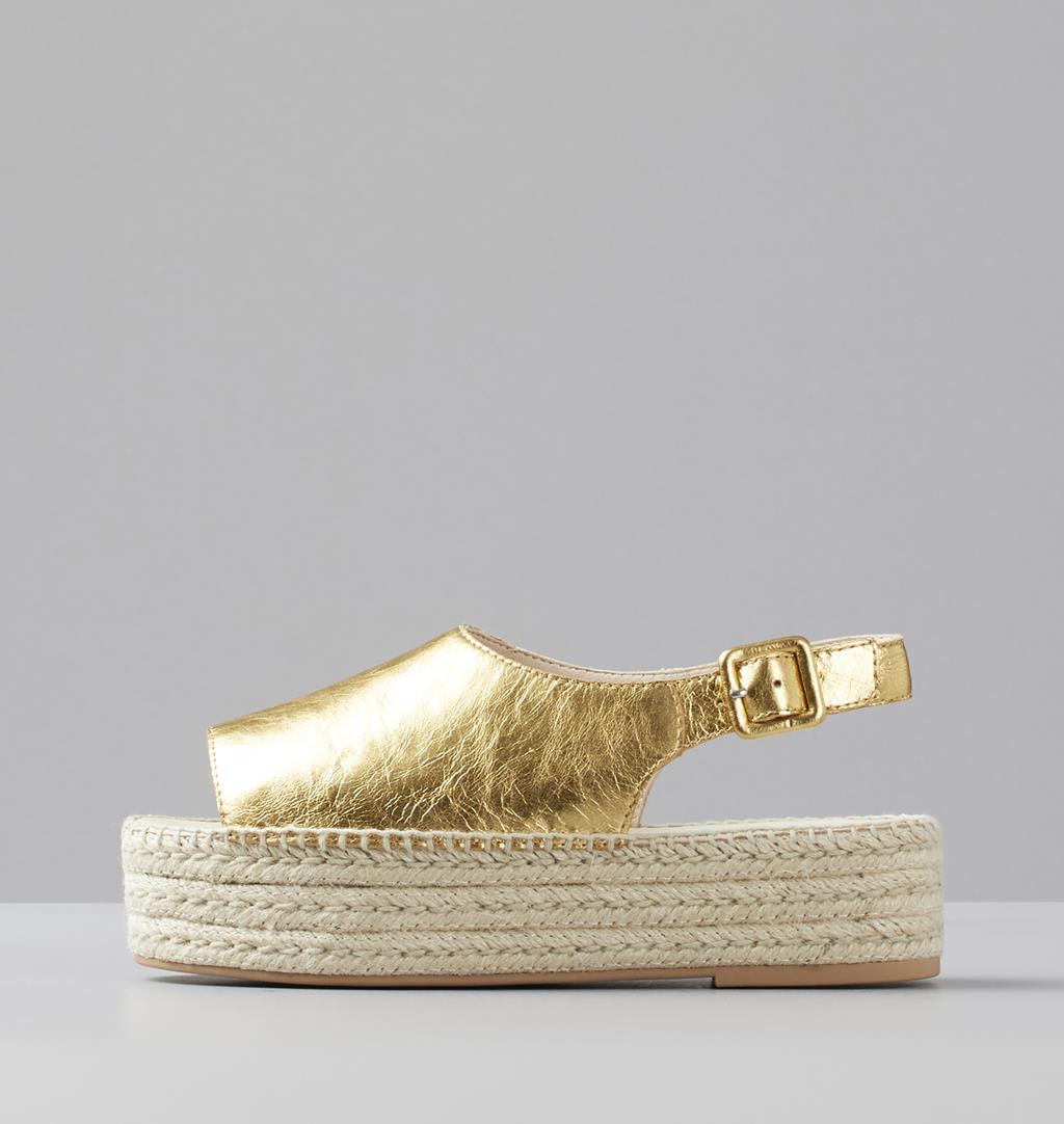 Celeste Metallic leather Sandals - Gold 