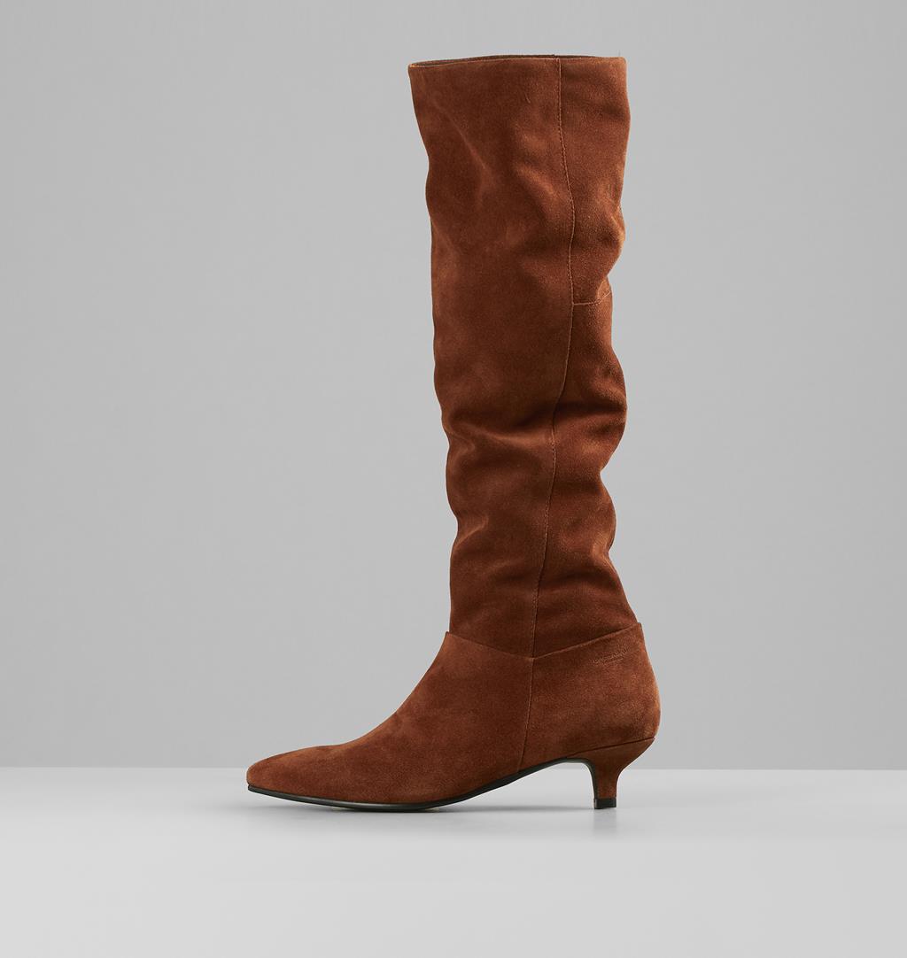 brown suede knee high boots