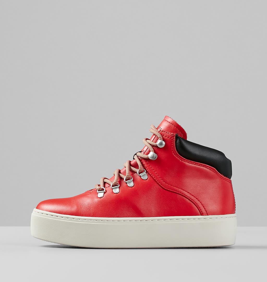 Jessie Leather Boots - Red - Vagabond