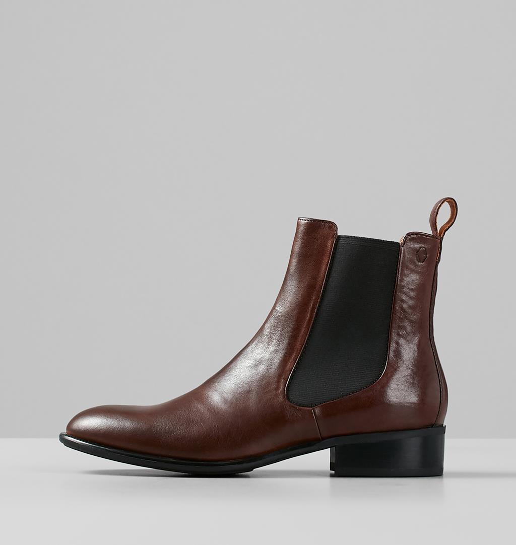 Mira Leather Boots - Brown - Vagabond