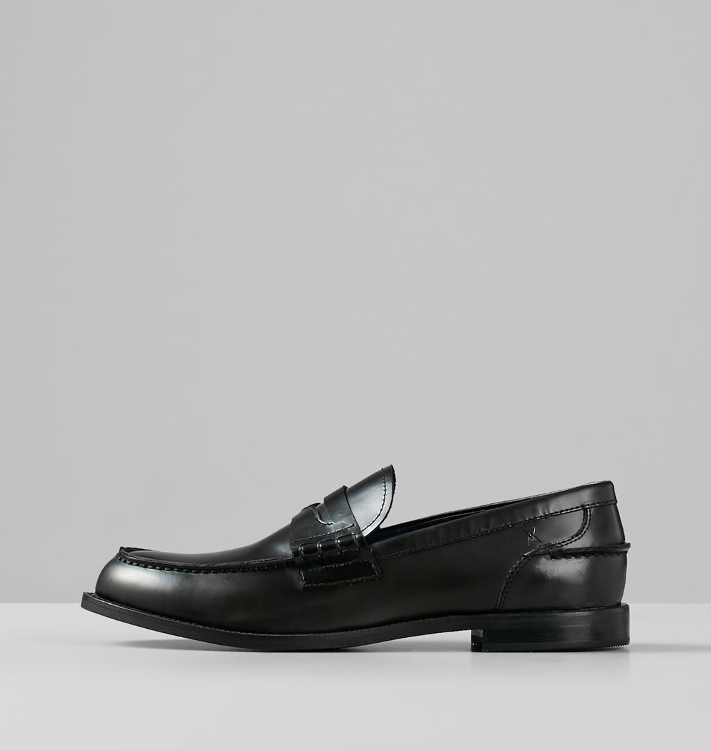 black polished shoes