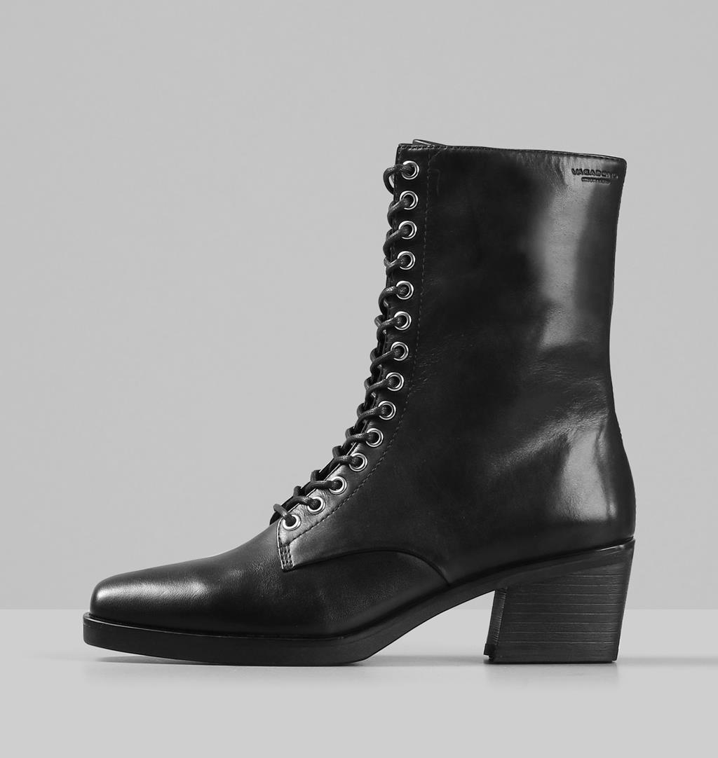 Simone Leather Boots - Black - Vagabond