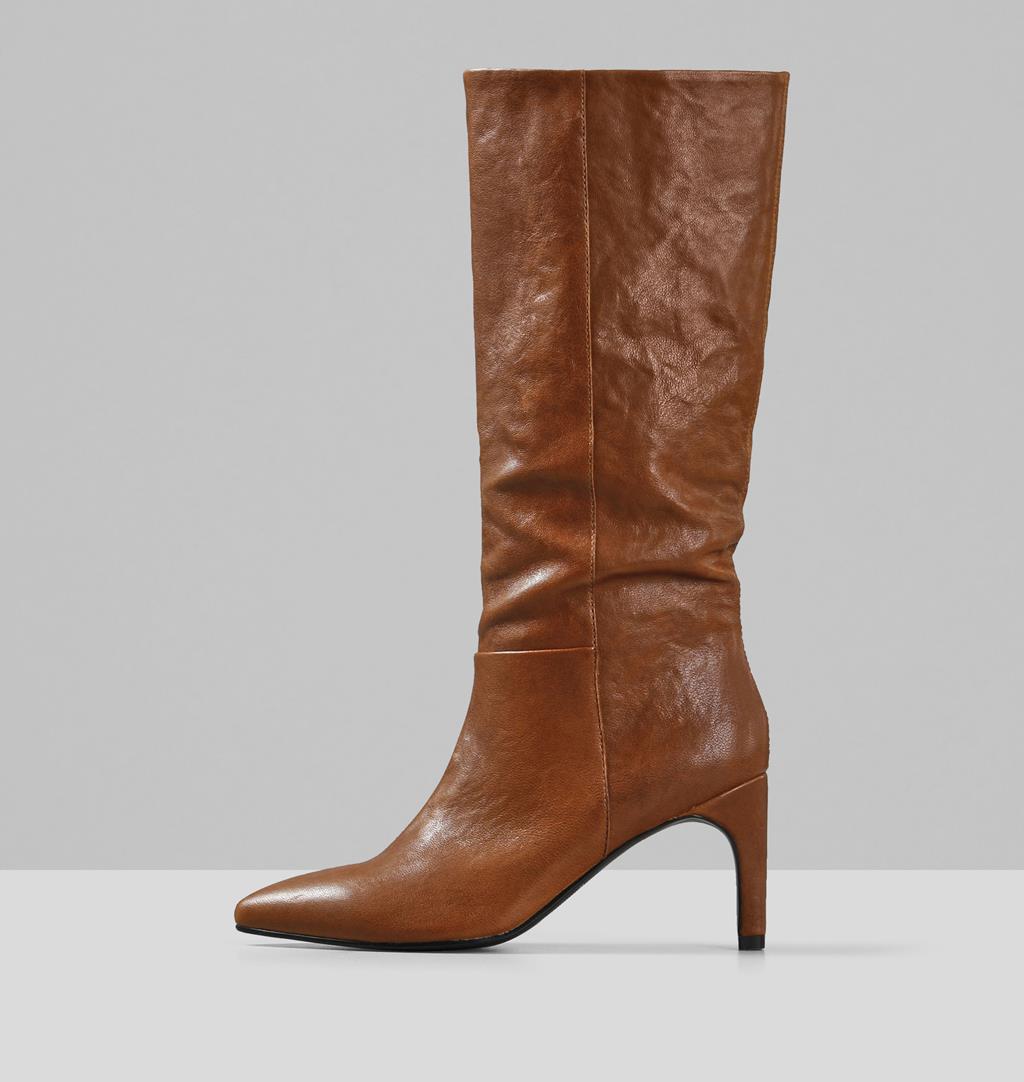 Whitney Leather Boots - Brown - Vagabond