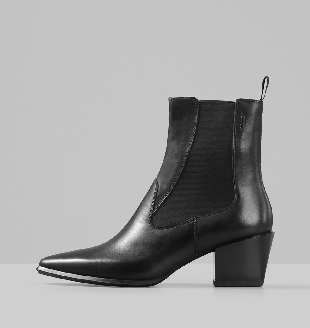 vagabond olivia black leather ankle boot