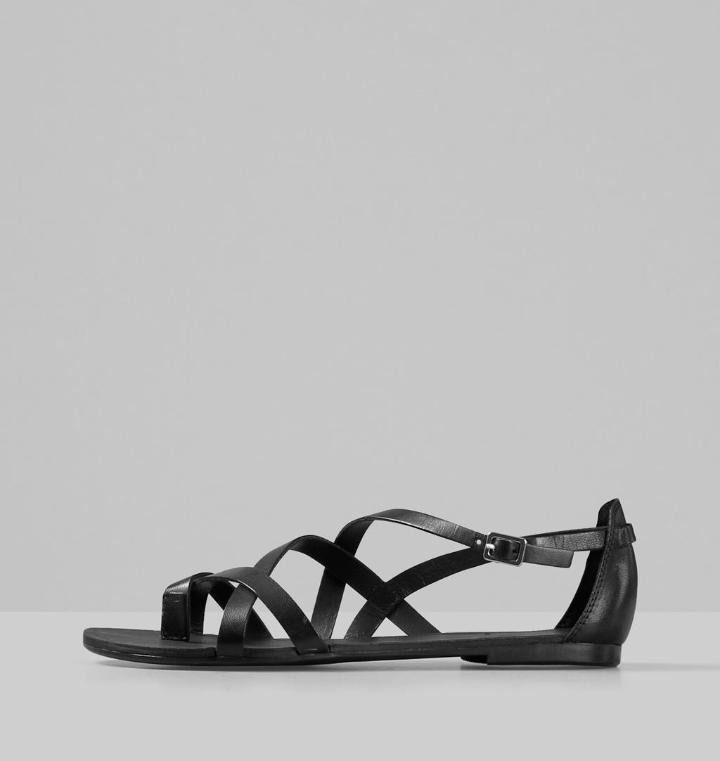 Tia Leather Sandals - Black - Vagabond