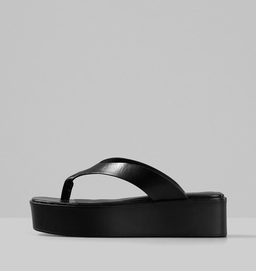 Bonnie Leather Sandals - Black - Vagabond