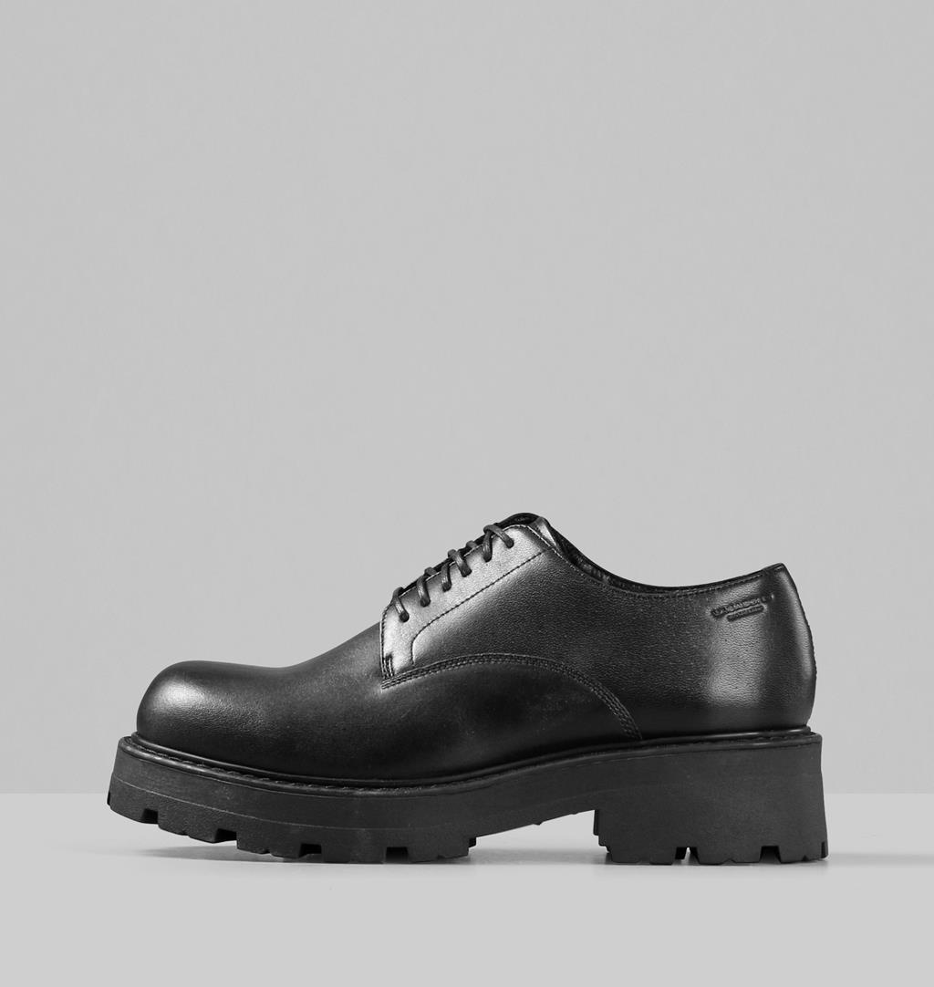 black leather shoes lace up