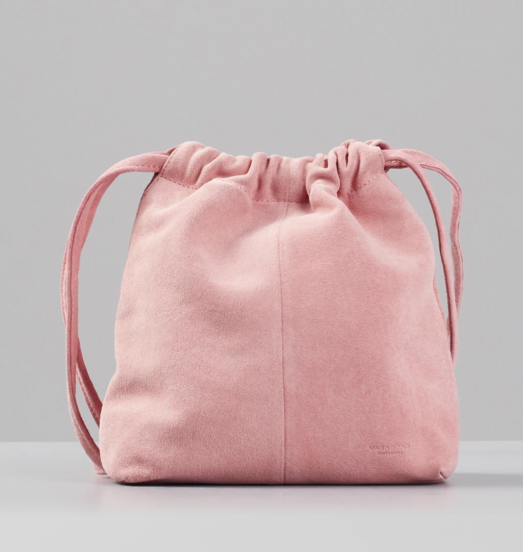 pink suede backpack