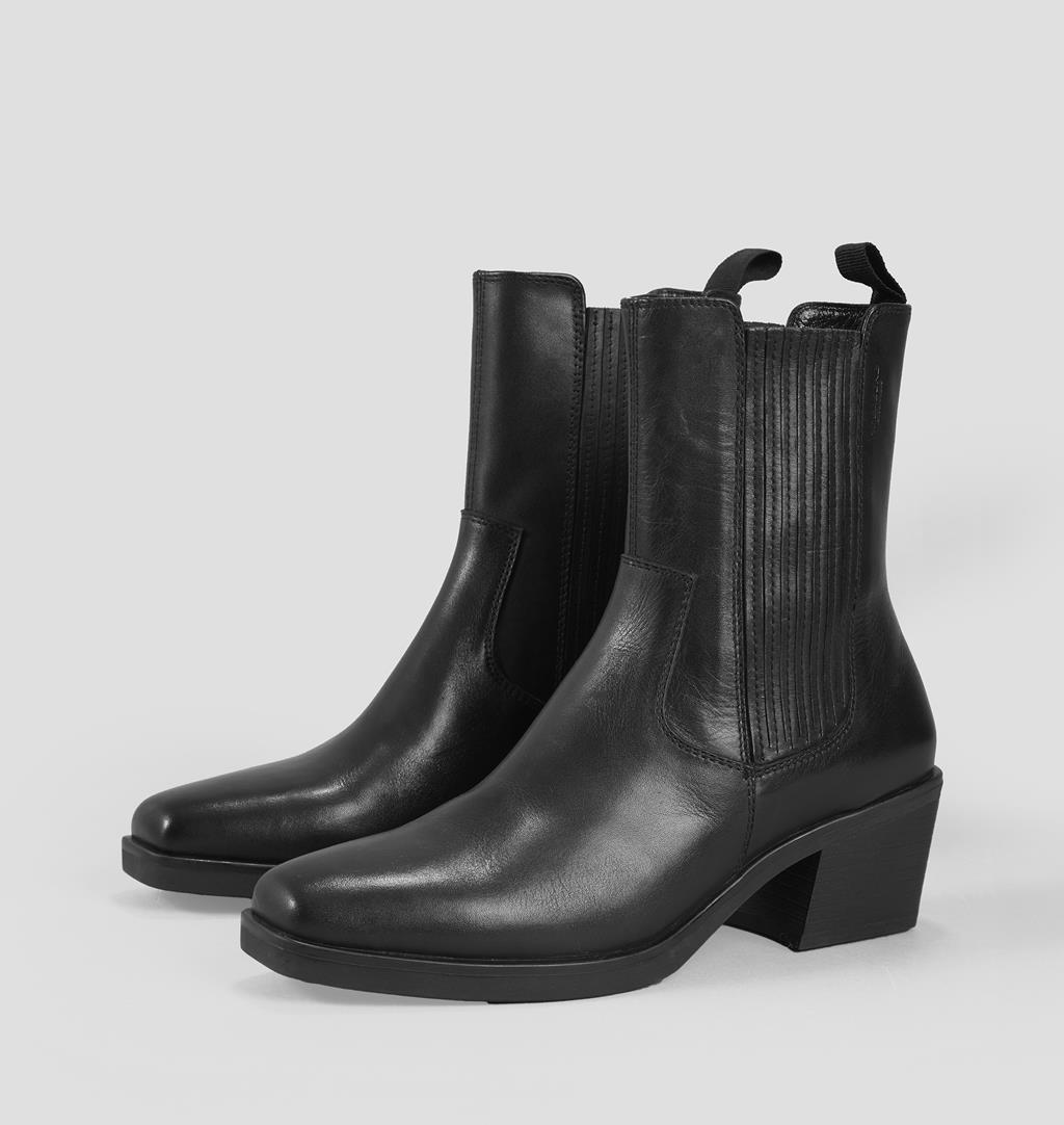 Simone Leather Boots - Black - Vagabond