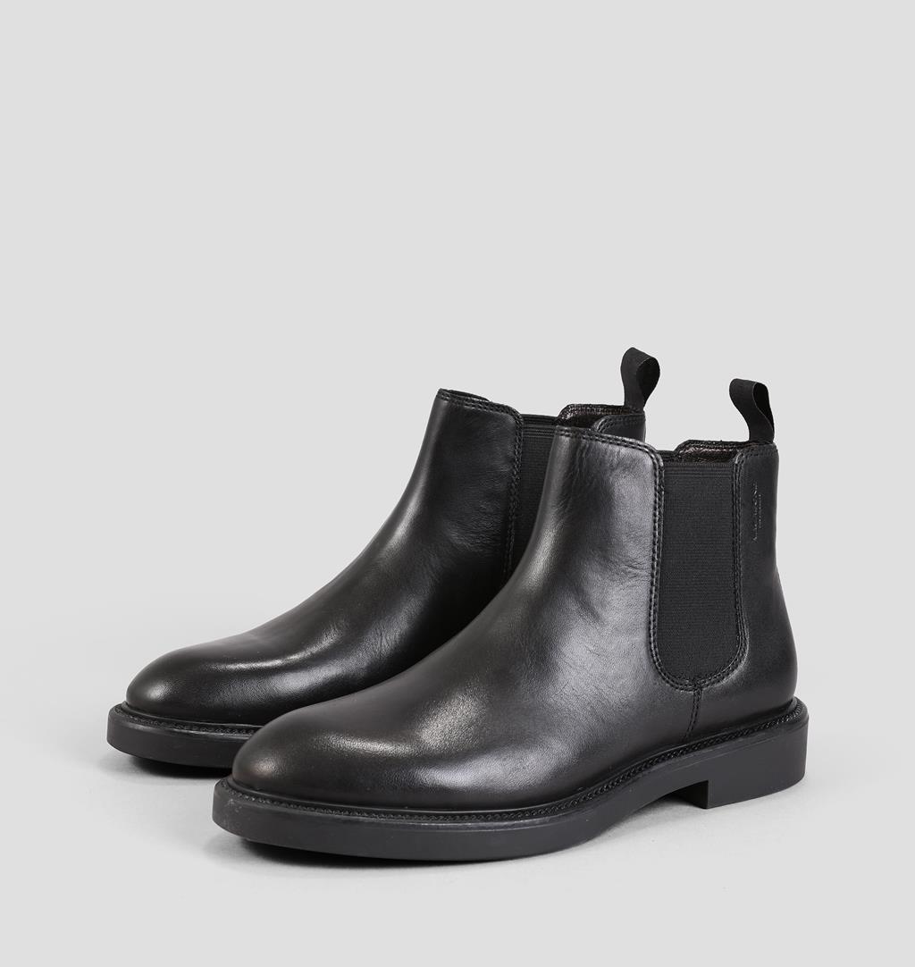 Alex w Leather Boots - Black - Vagabond