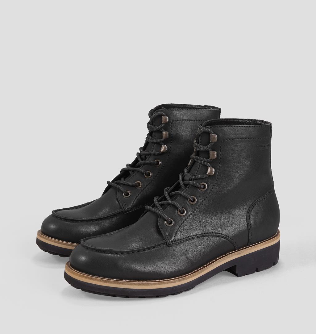 Bruce Leather Boots - Black - Vagabond
