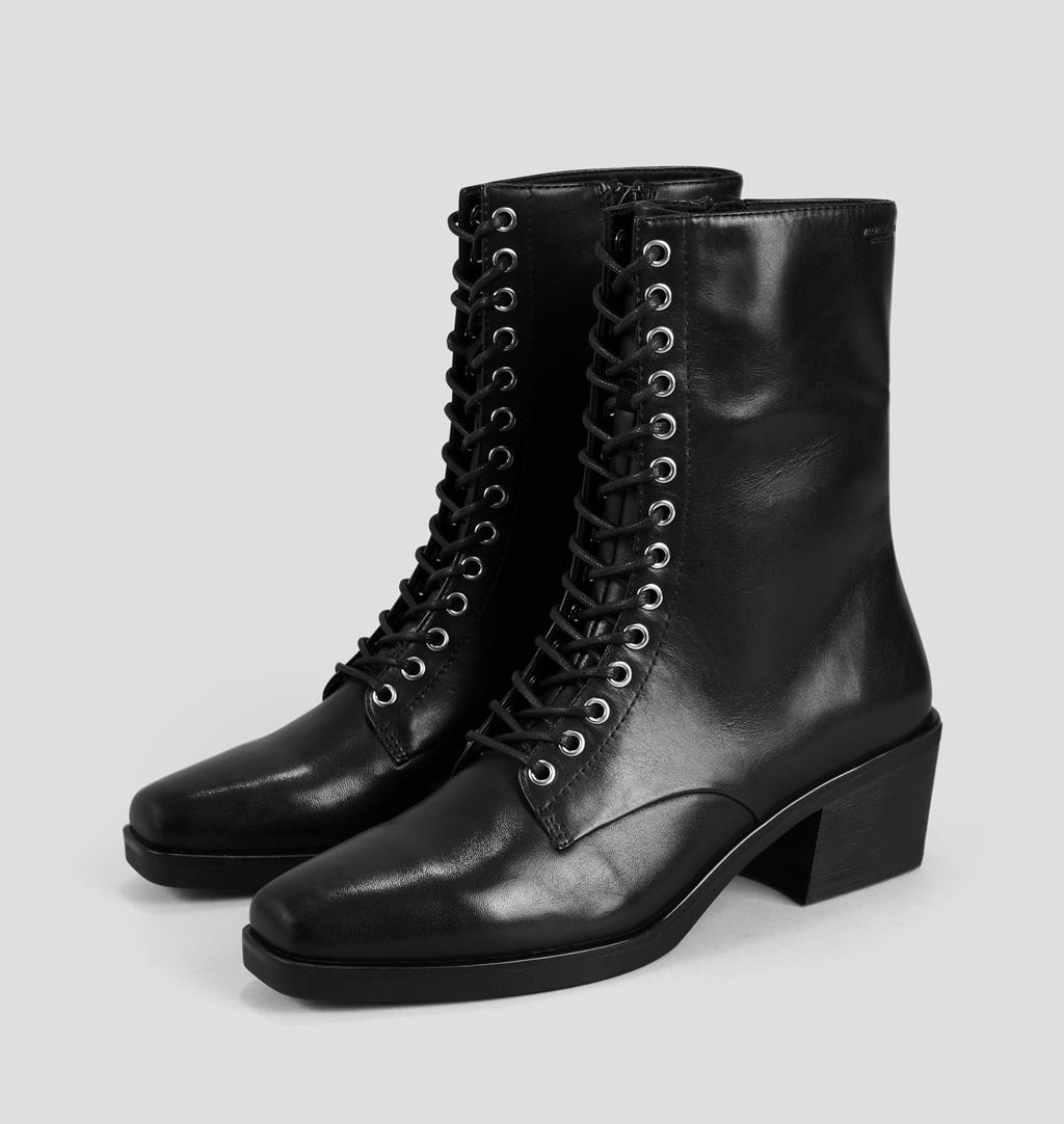 Simone Leather Boots - Black - Vagabond