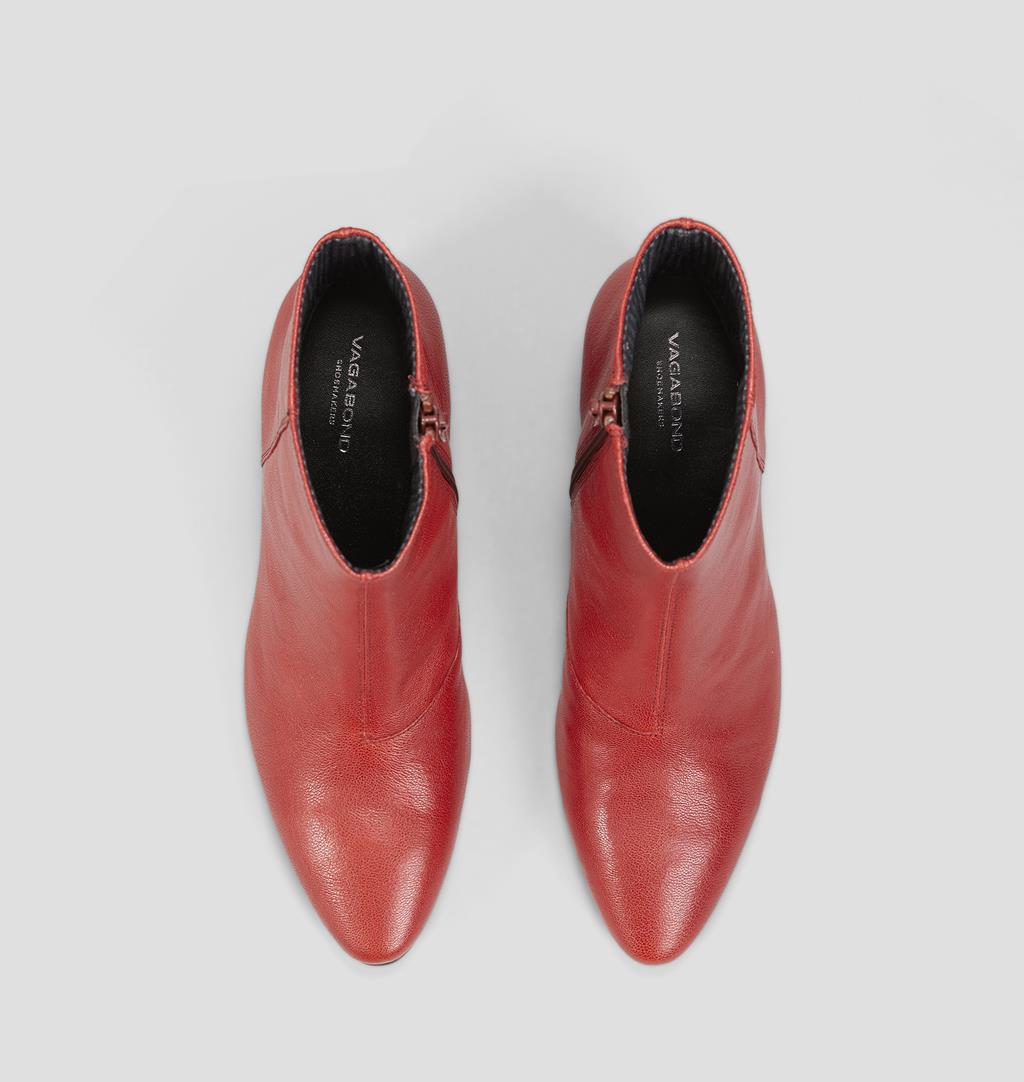 Olivia Leather Boots - Red - Vagabond