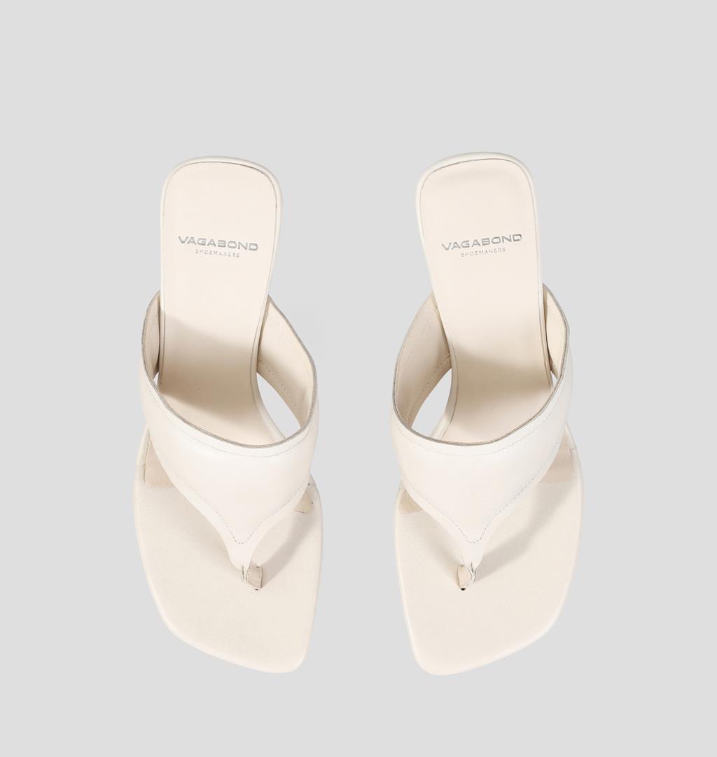 Nellie Leather Sandals - White - Vagabond