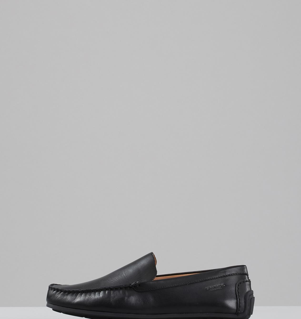 leather loafers mens black