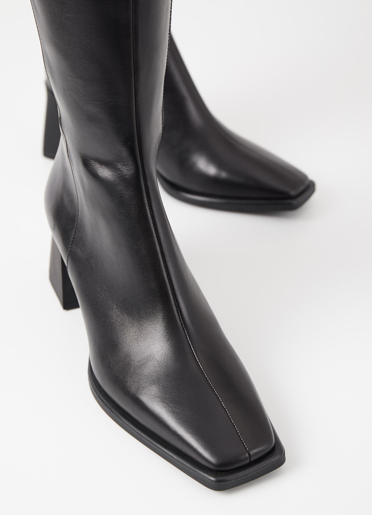 leather square boots