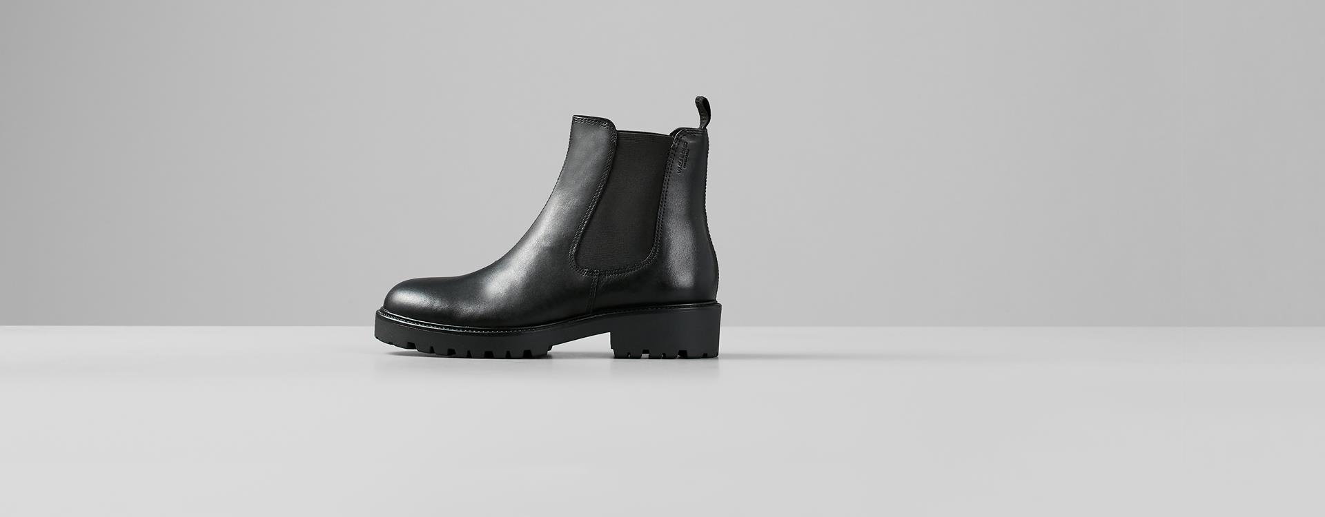 Moderne Hals tidligste vagabond kenova black leather chunky chelsea boots> OFF-74%