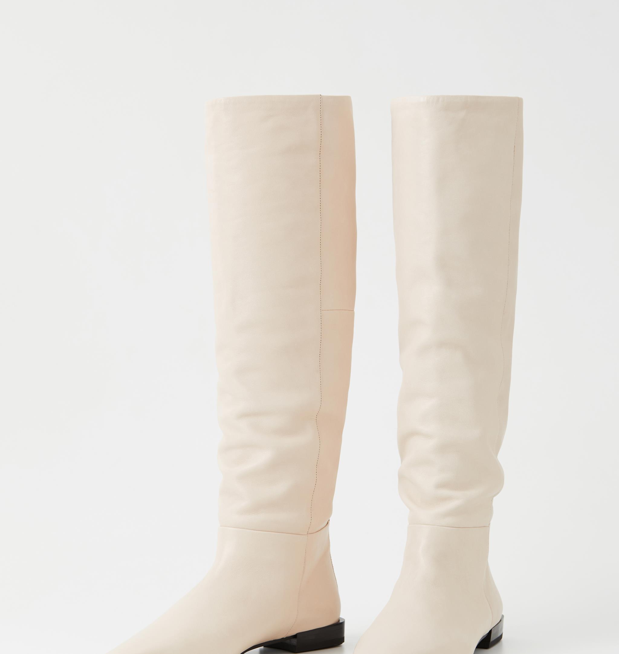 neutral knee high boots