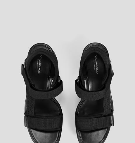 dioon black textile sandals