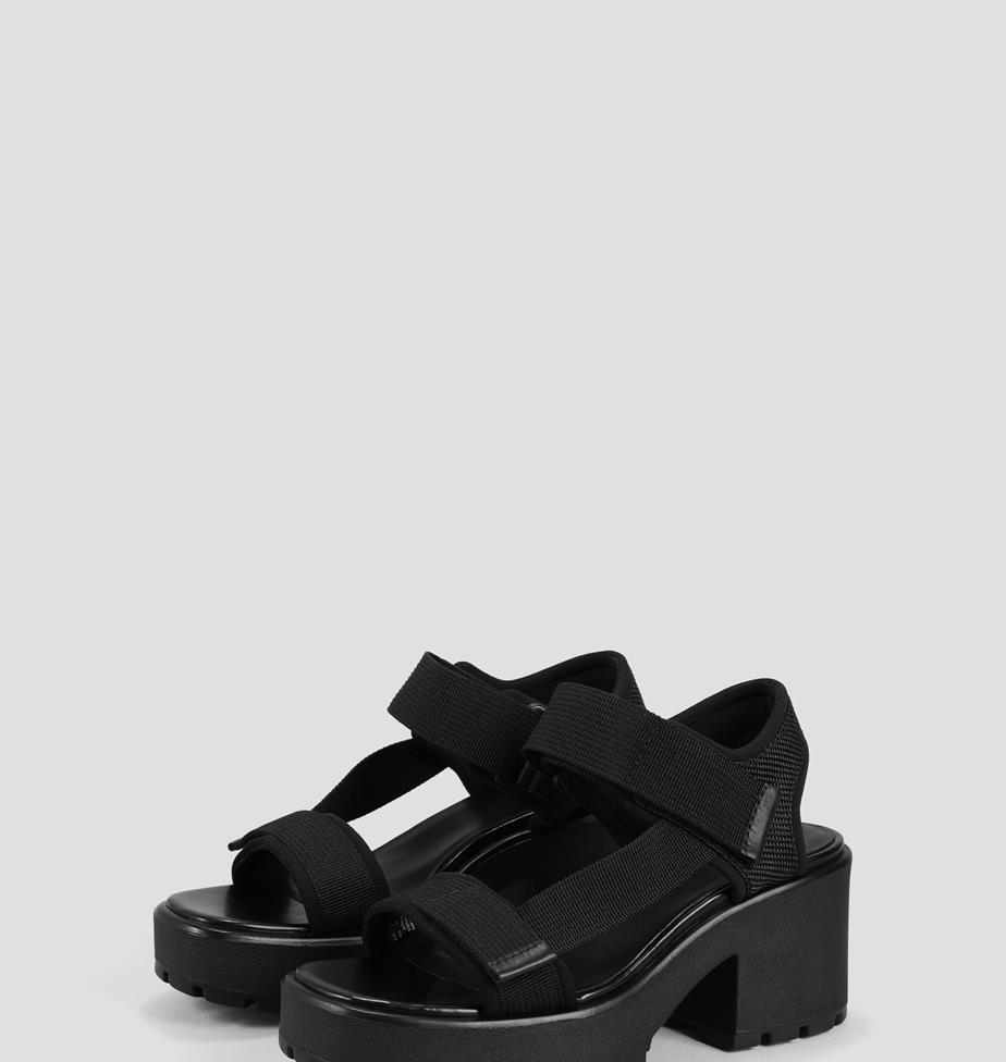 dioon black textile sandals