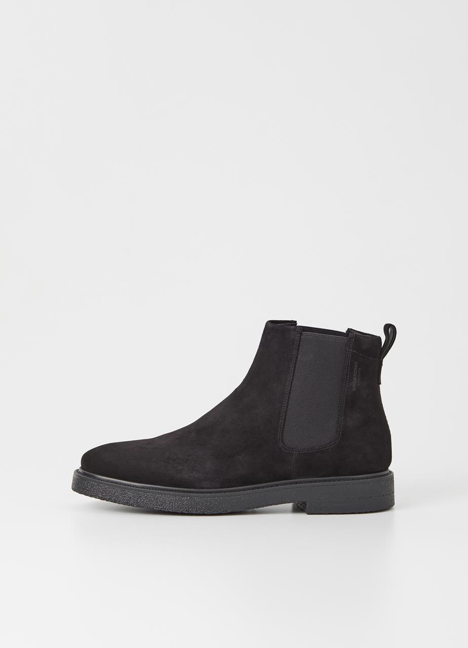 Gary Black Cow Suede Boots