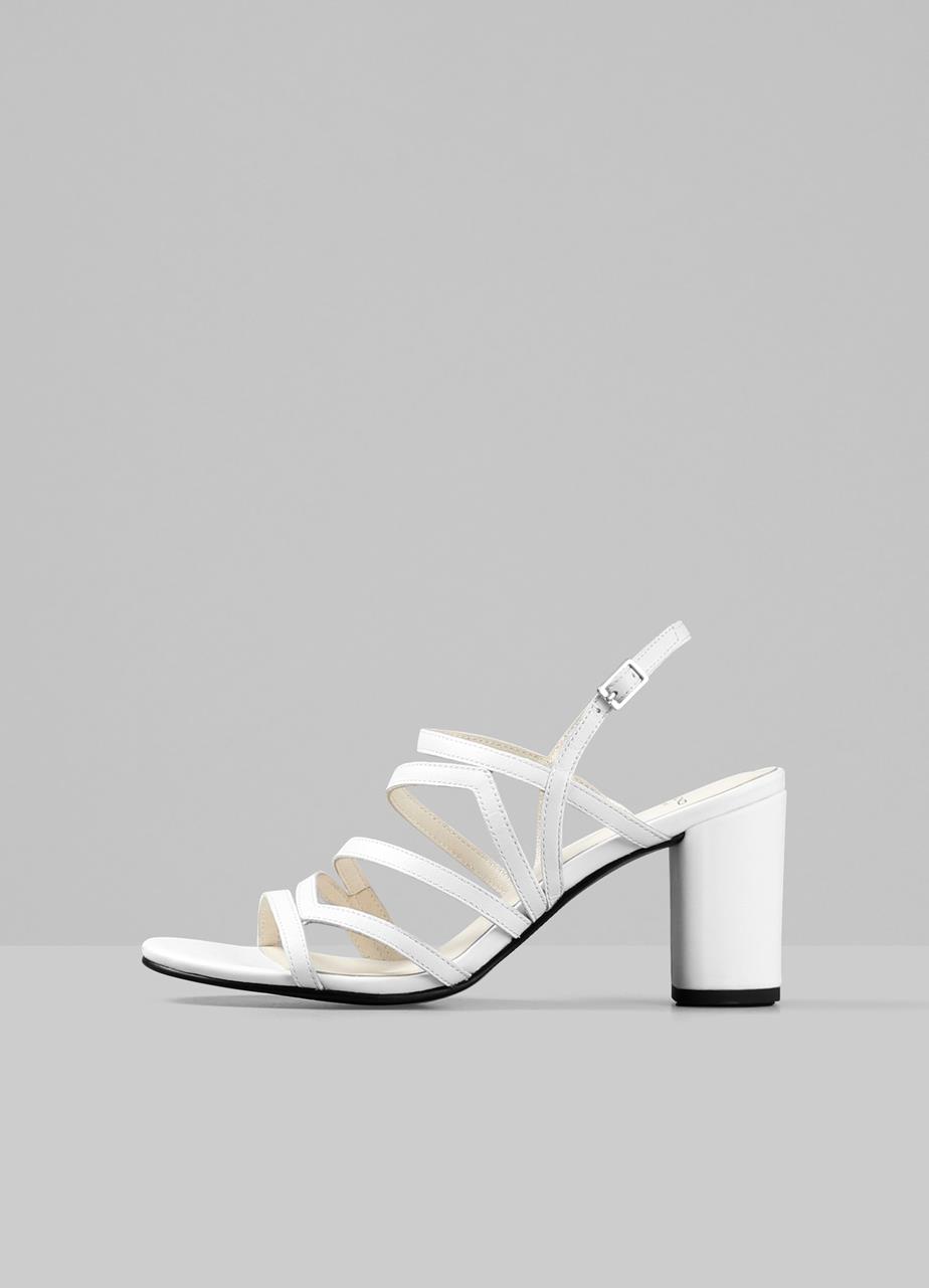 Penny White Goat Leather Sandals