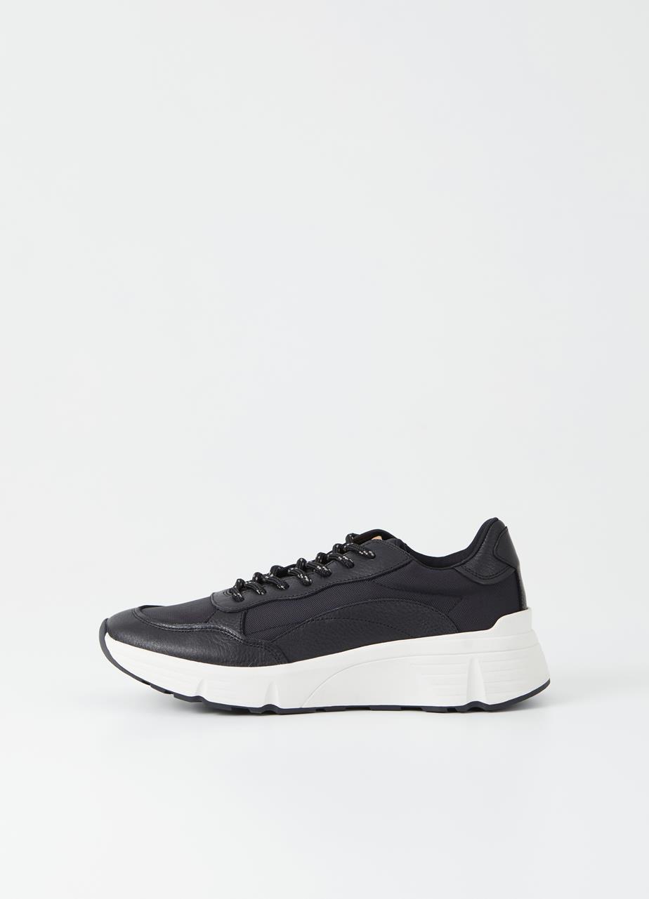 Quincy Black Cow Leather Sneakers