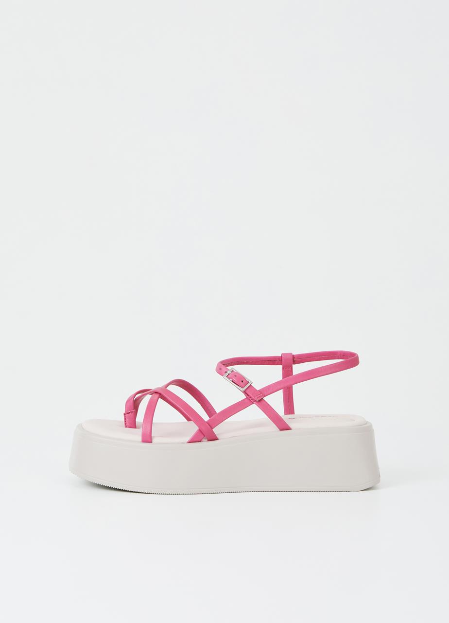 Courtney Hyperpink Cow Leather Sandals