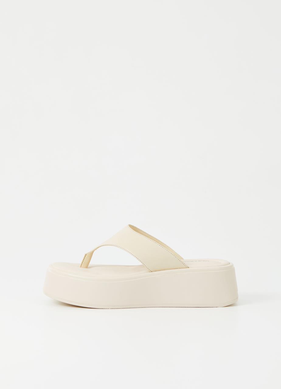 Courtney Off White Cow Leather Sandals