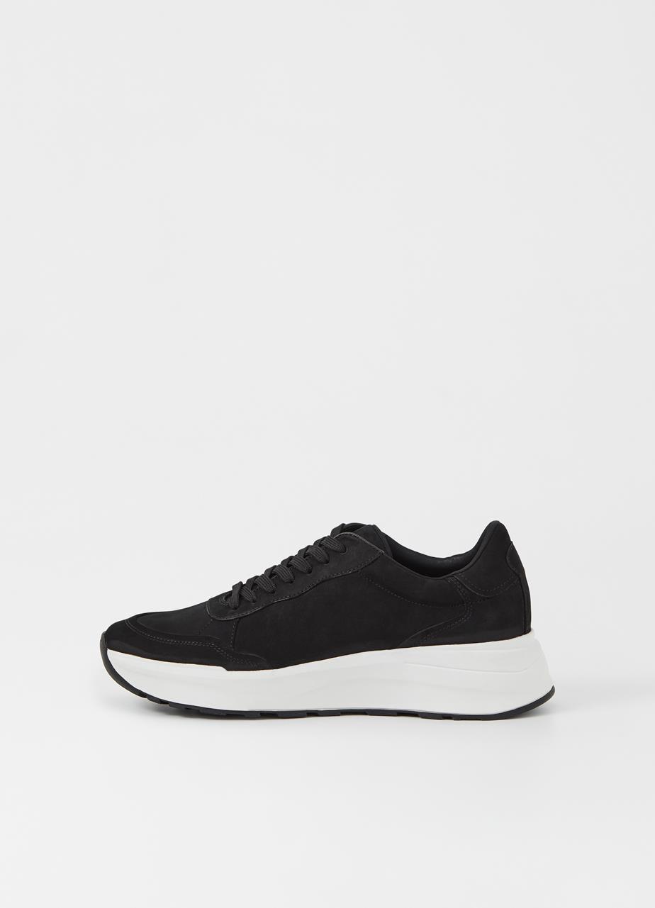 Janessa Black Cow Leather Sneakers