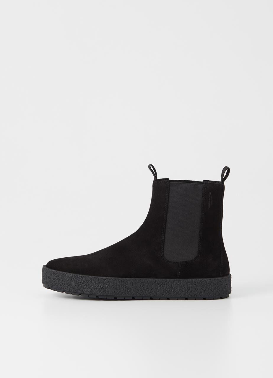 Fred Black Cow Suede Boots