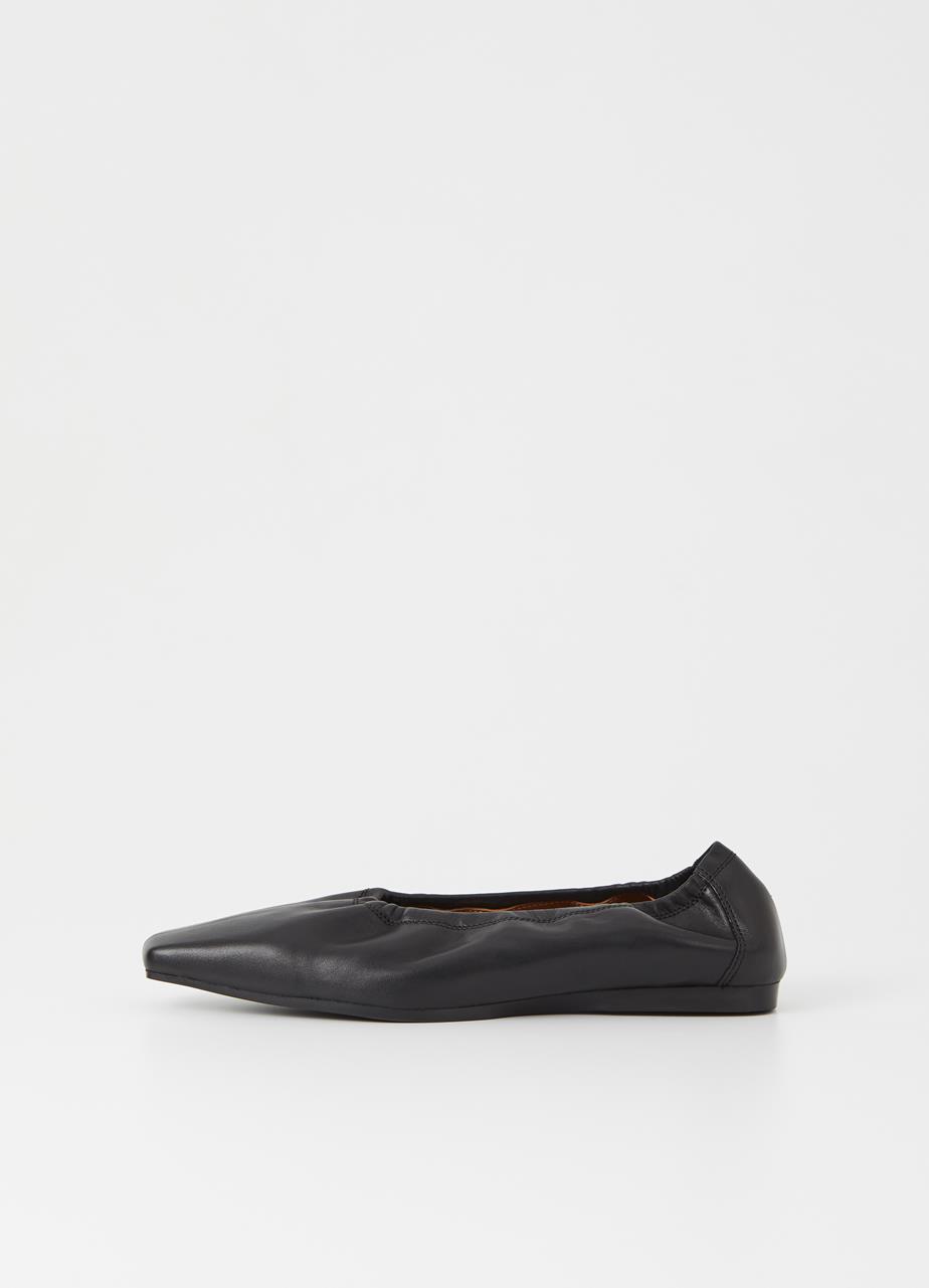 Wioletta Black Cow Leather Shoes