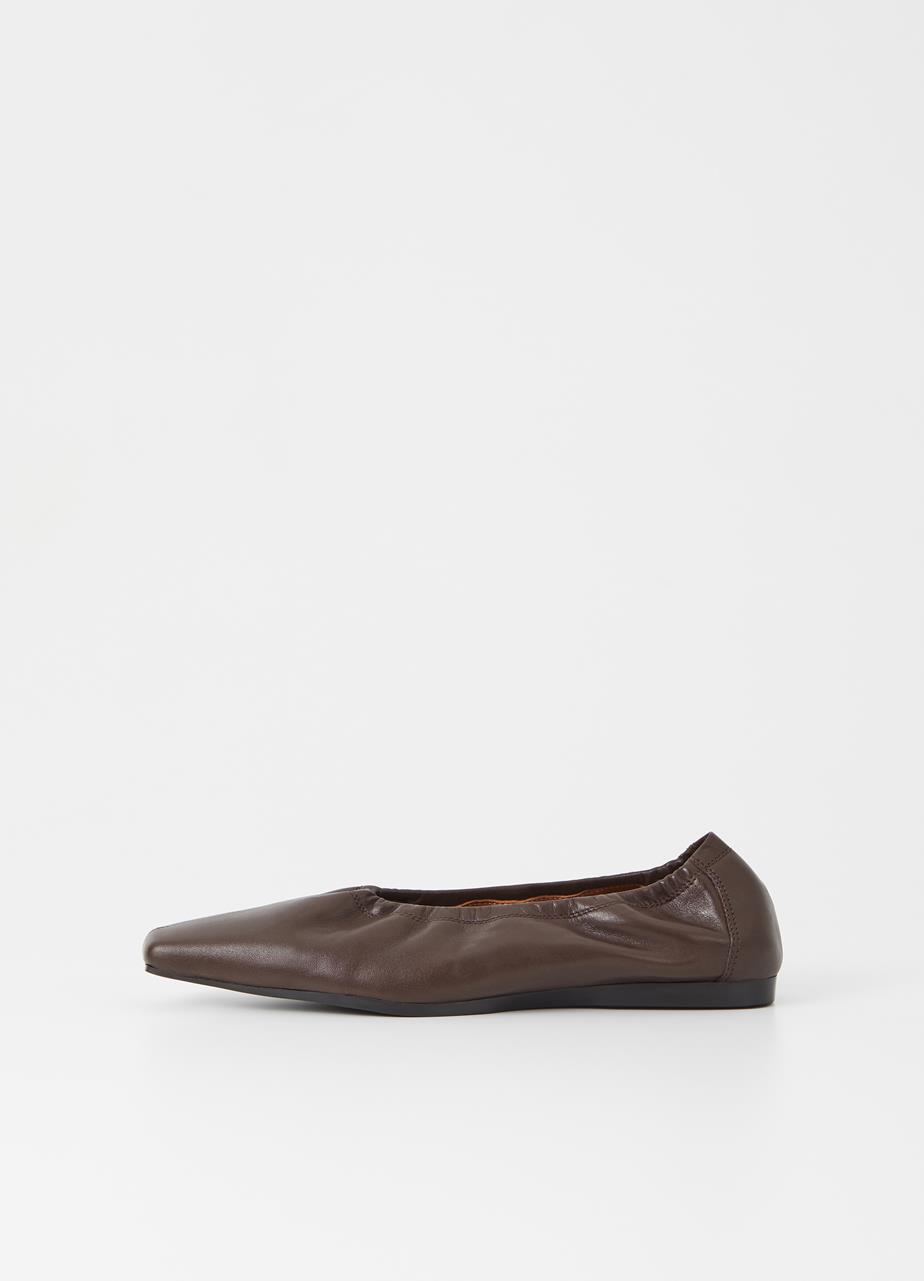 Wioletta Chocolate Cow Leather Shoes