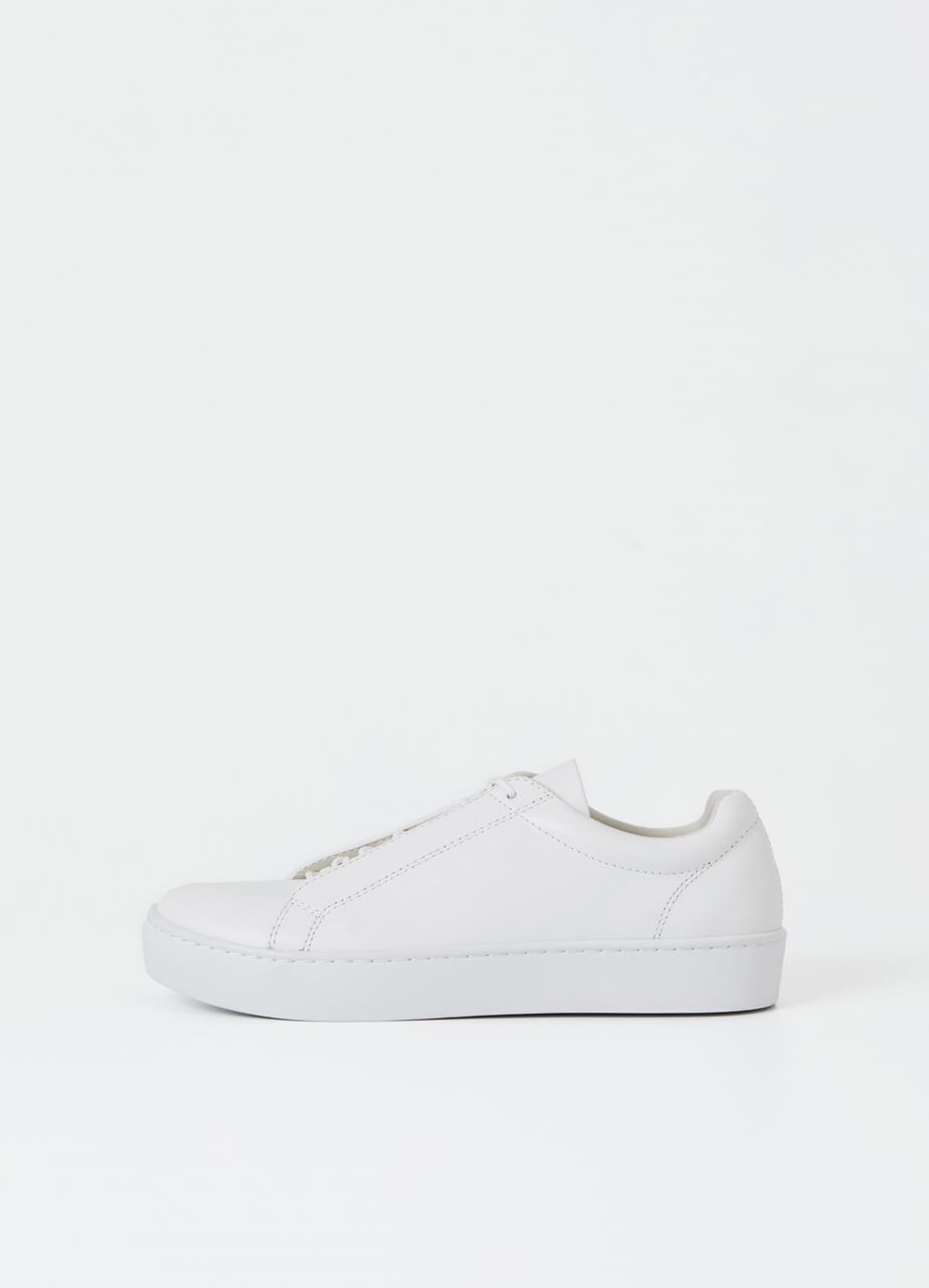 Zoe White Cow Leather Sneakers