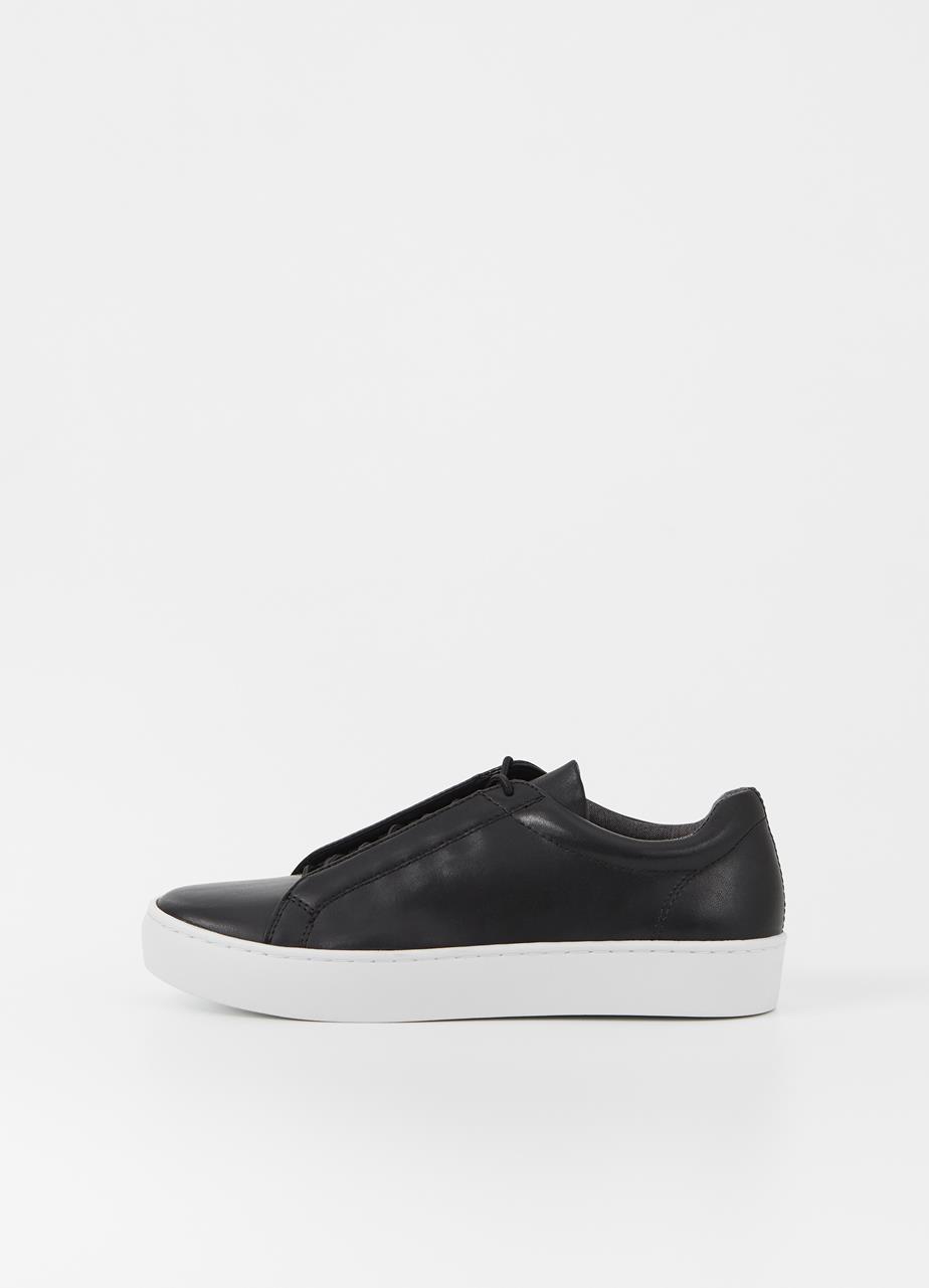 Zoe Black Cow Leather Sneakers