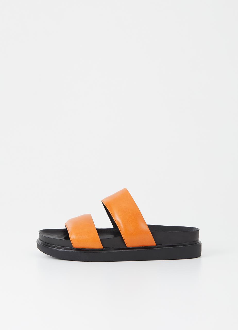 Erin Orange Cow Leather Sandals