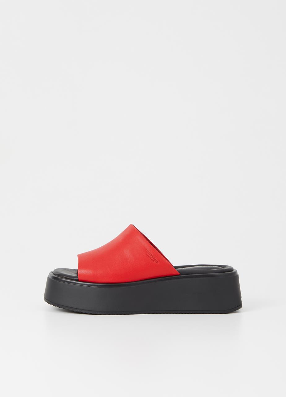 Courtney Röd Läder Sandaler