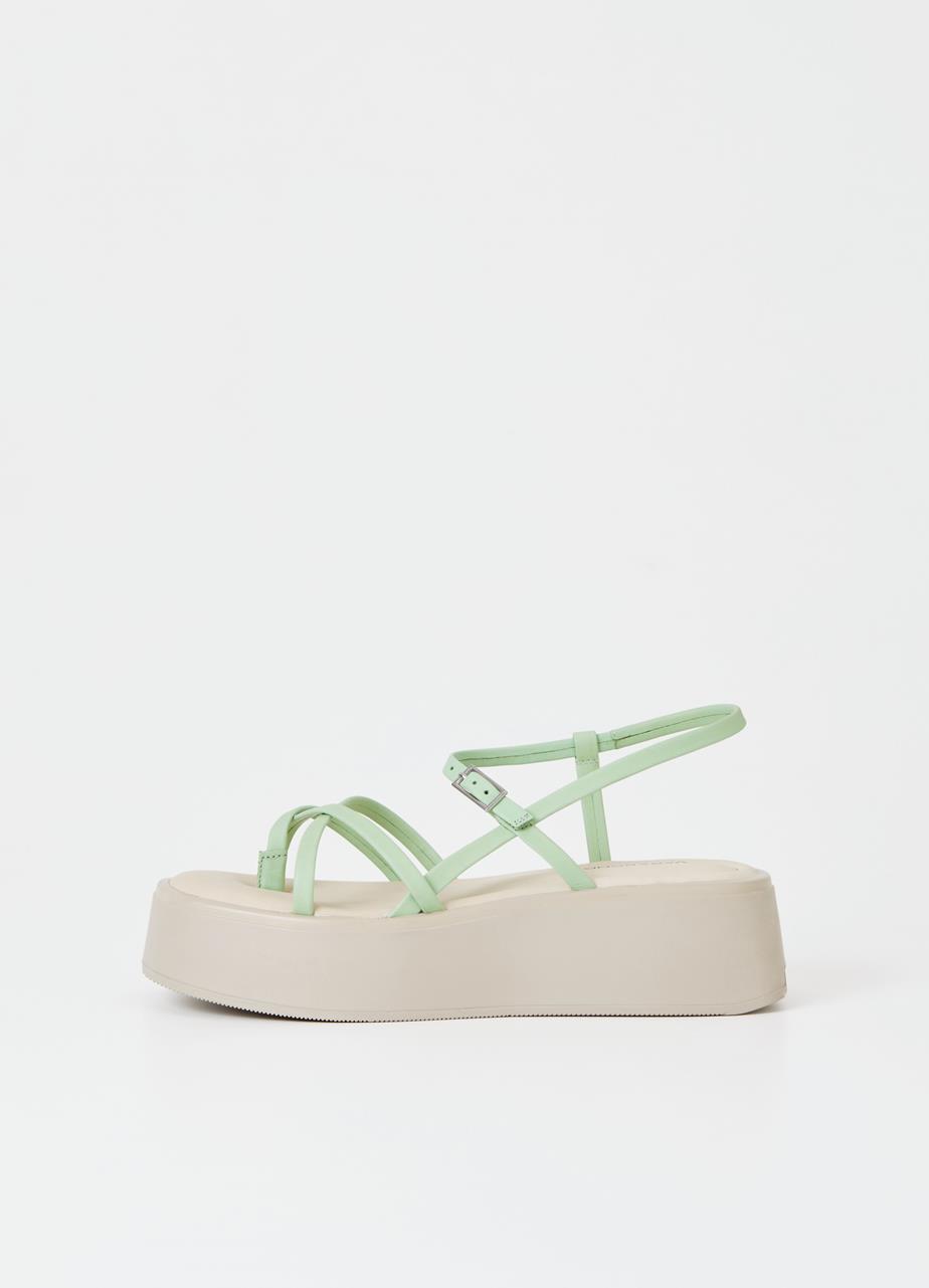 Courtney Mint Cow Leather Sandals