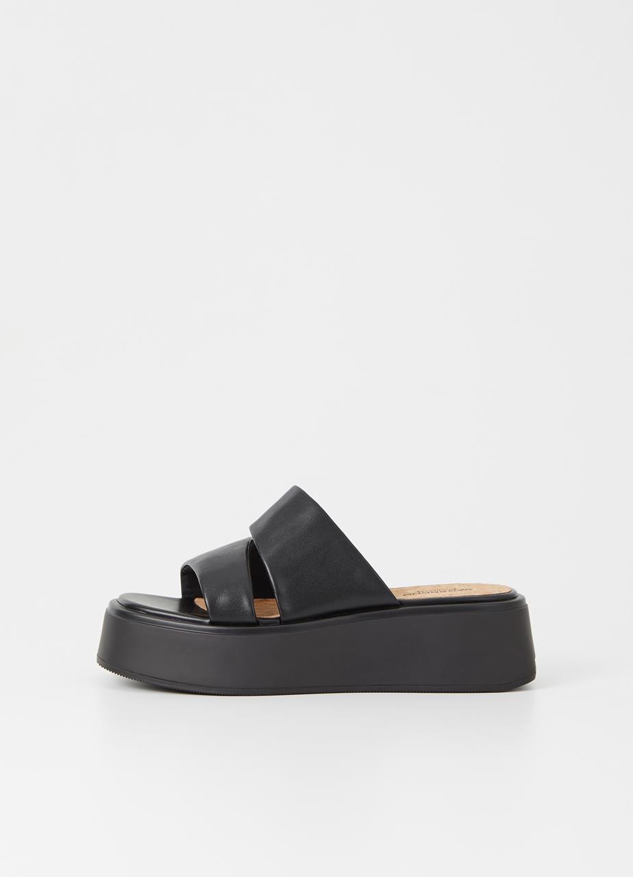Courtney Black Synthetic Sandals