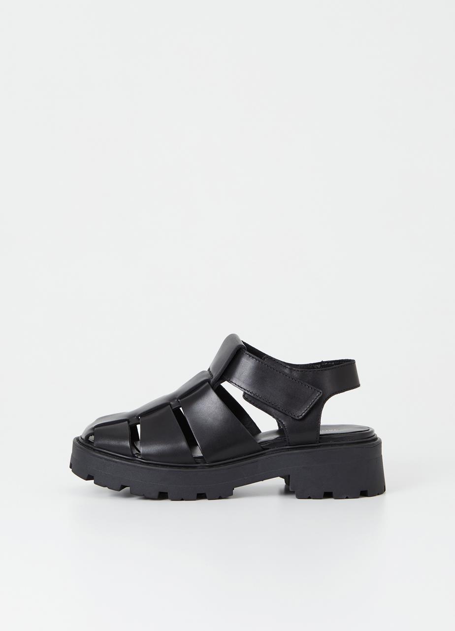 Cosmo 2.0 Black Cow Leather Sandals
