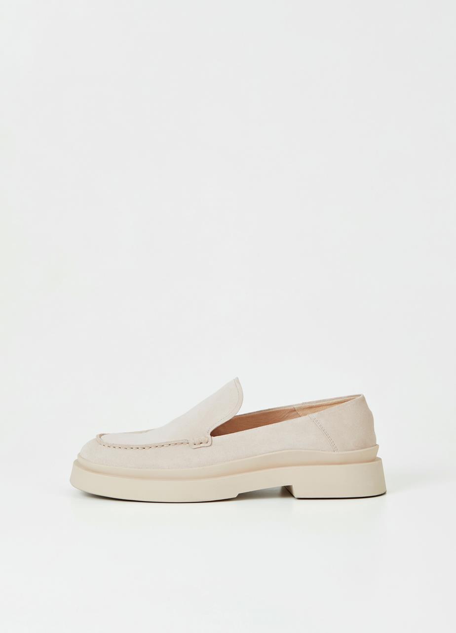 Mike Off White Cow Suede Loafer
