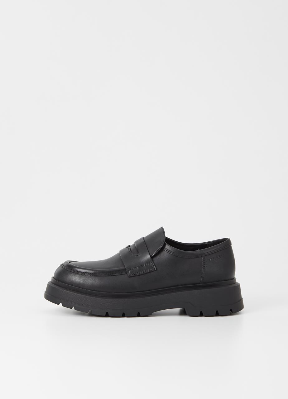 Jeff Black Cow Leather Loafer