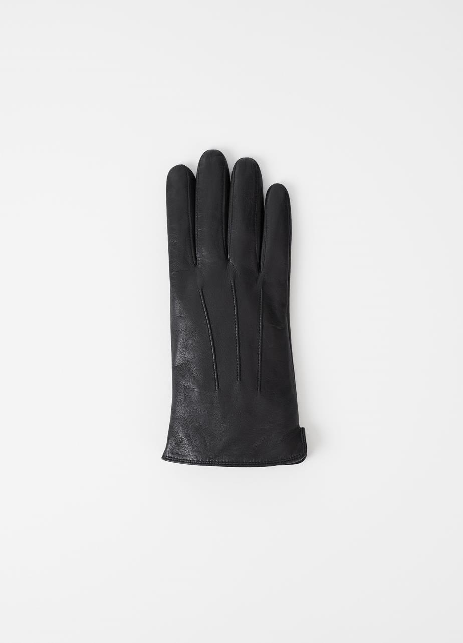 Classıc glove m Black leather