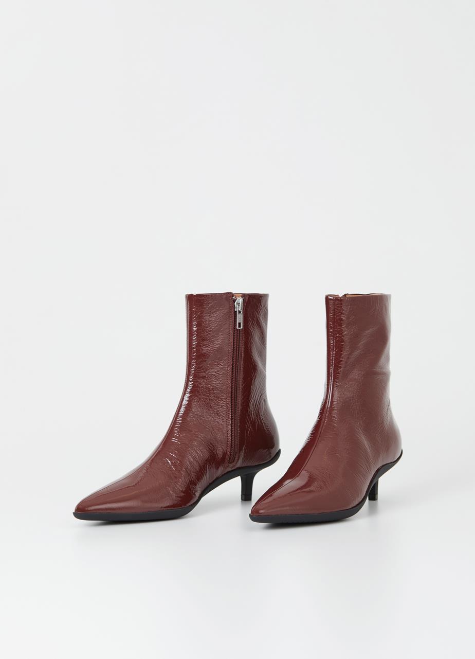 Lydıa boots Dark Brown patent leather