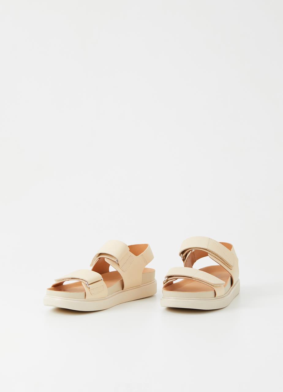 Erin Off White Goat Leather Sandals